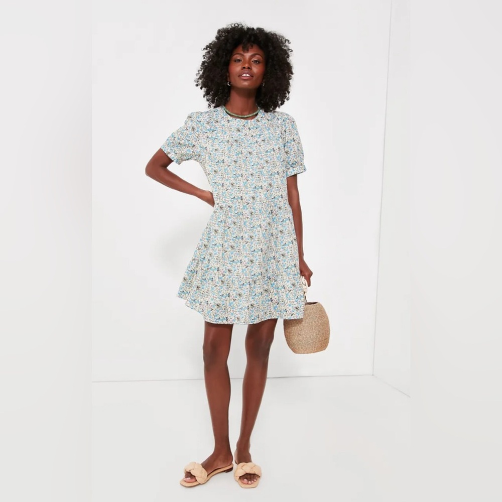 Hyacinth House Blue Floral Quinn Dress, Size L